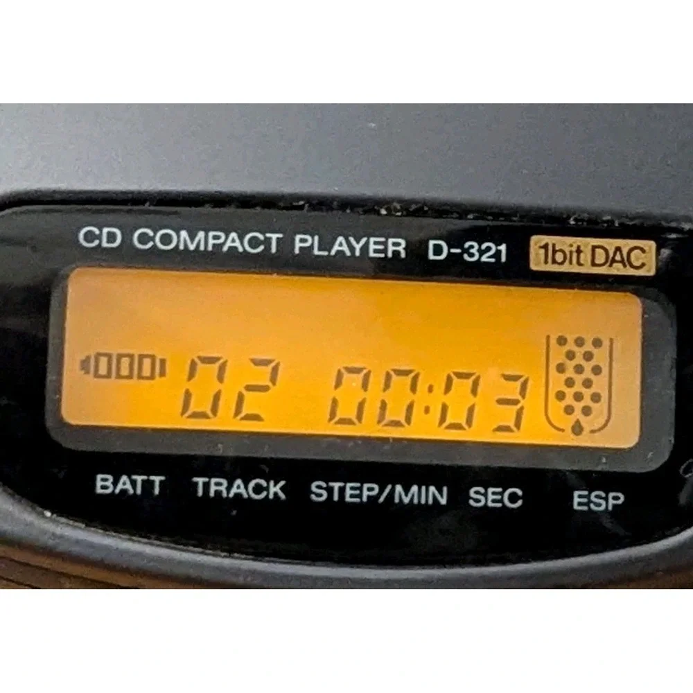 Sony Discman D-321 CD Player TESTED WORKING damaged AVLS Function *READ*